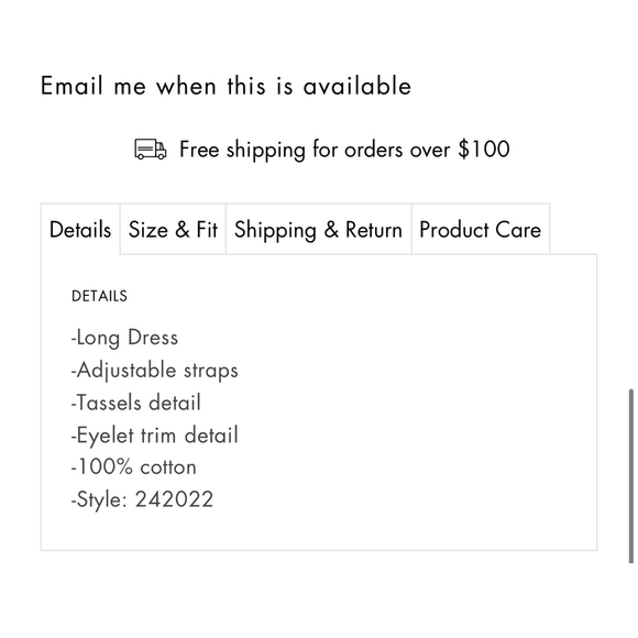 Women's Robin Piccone Jo Smocked Long Dress Size S Off White - Picture 7 of 8